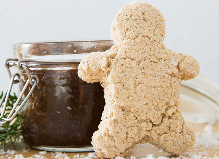 A gingerbread bath bomb
