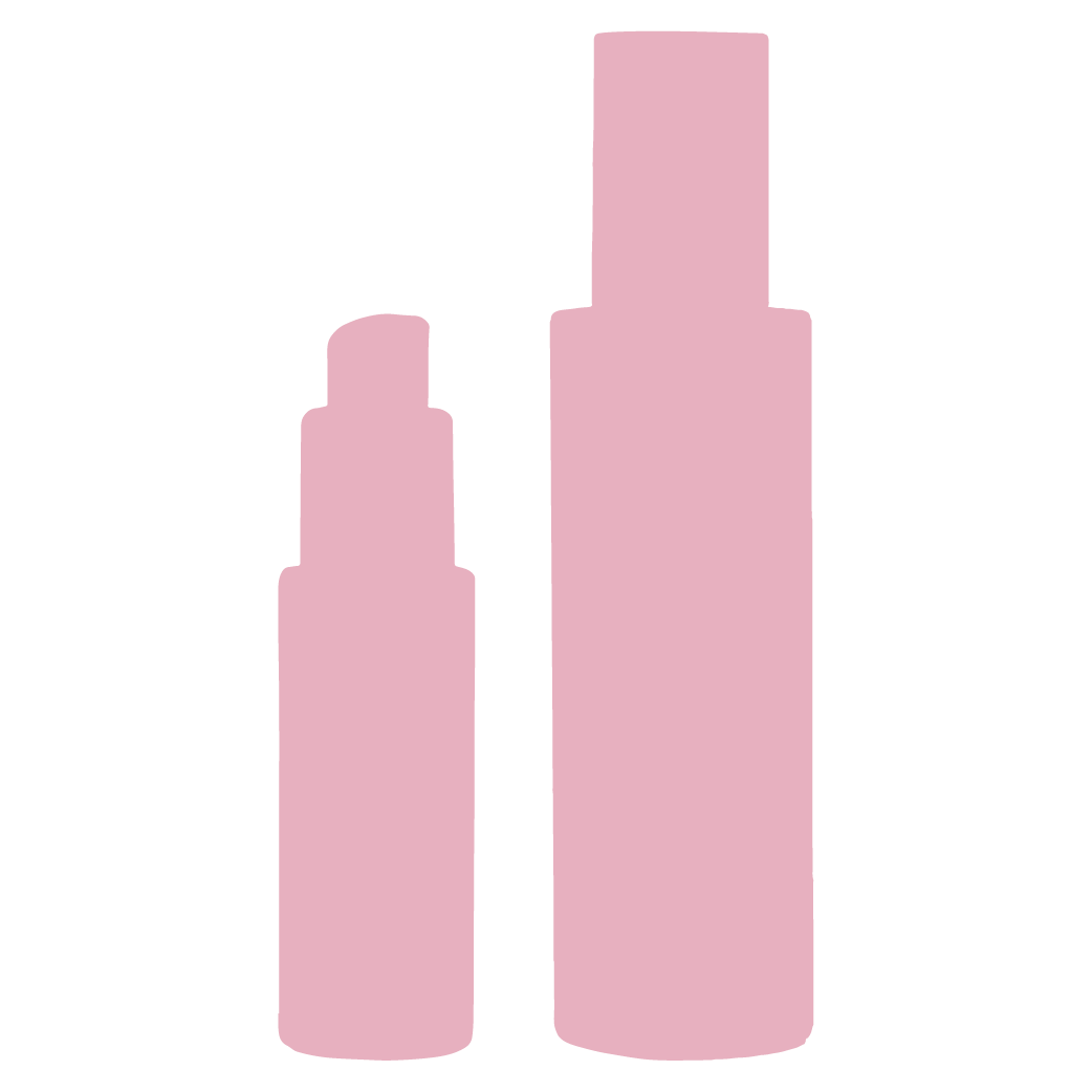 Silhouette of two bottles