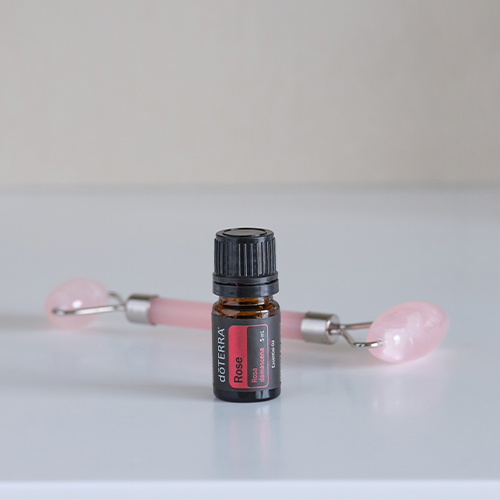 Rose Essential Oil and Facial Roller